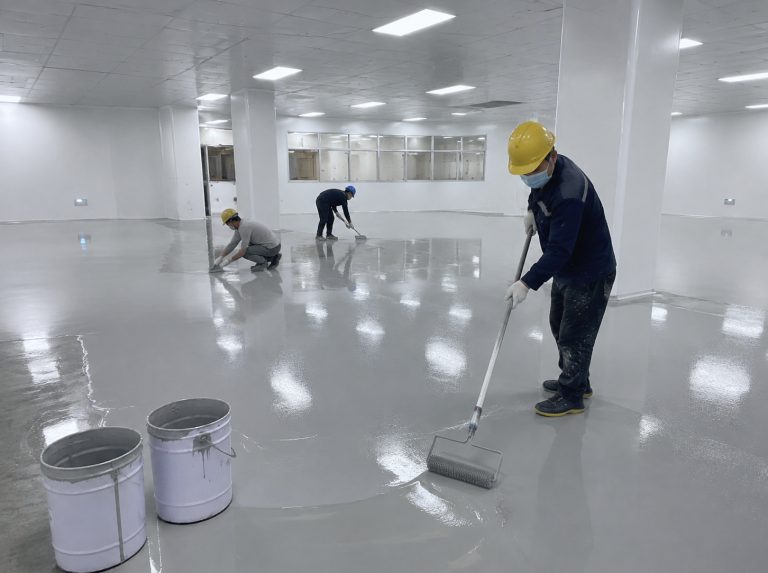 和平县环氧自流平地坪漆工程